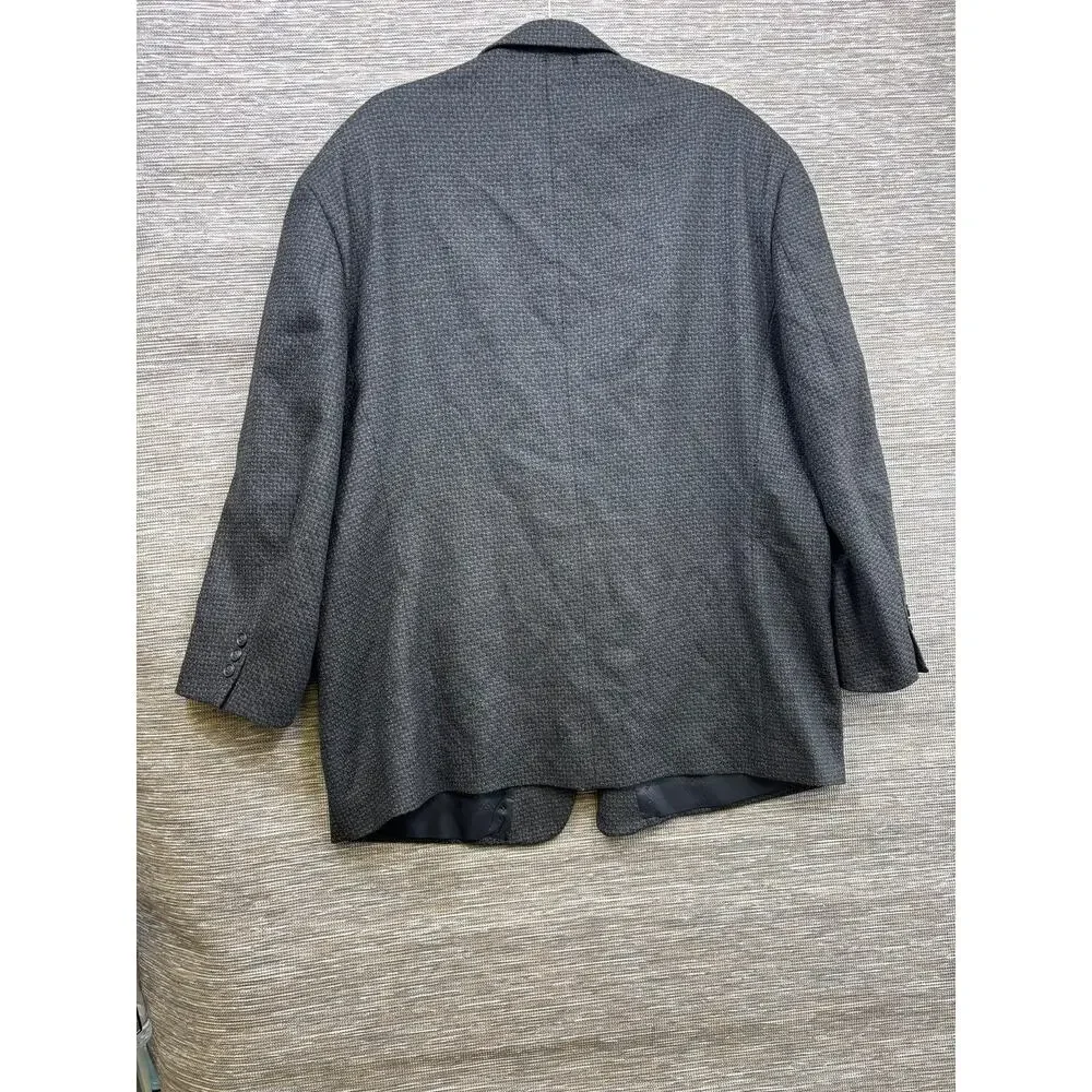 Joseph & Feiss Blazer Mens 52 Gray Wool Check Tweed Sport Coat Jacket Lined